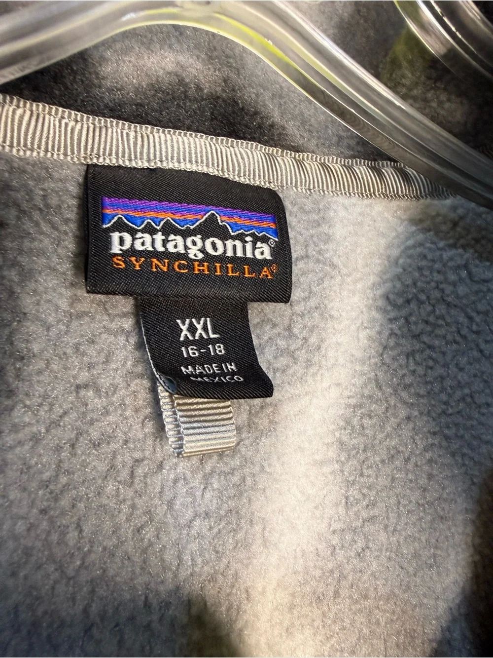 Patagonia Synchilla Snap-T Grey Black Yellow Fleece Pullover Boy’s Size XXL